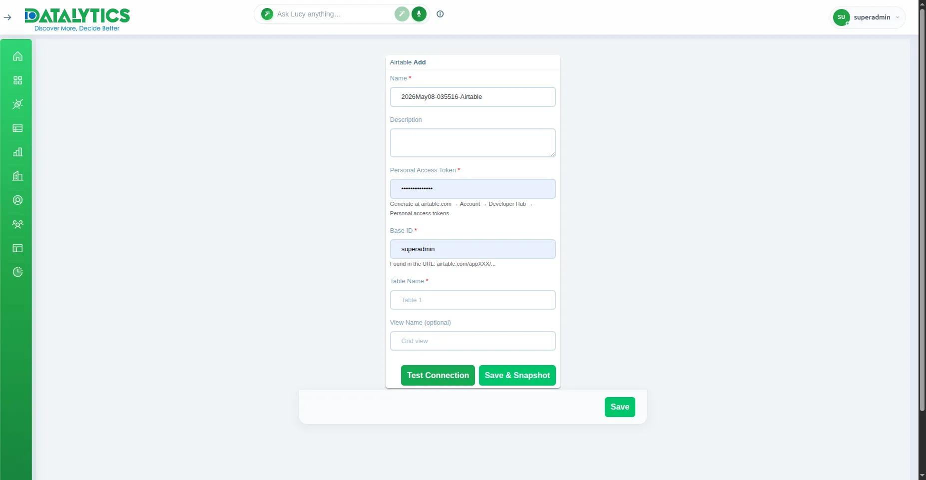 Airtable Configuration
