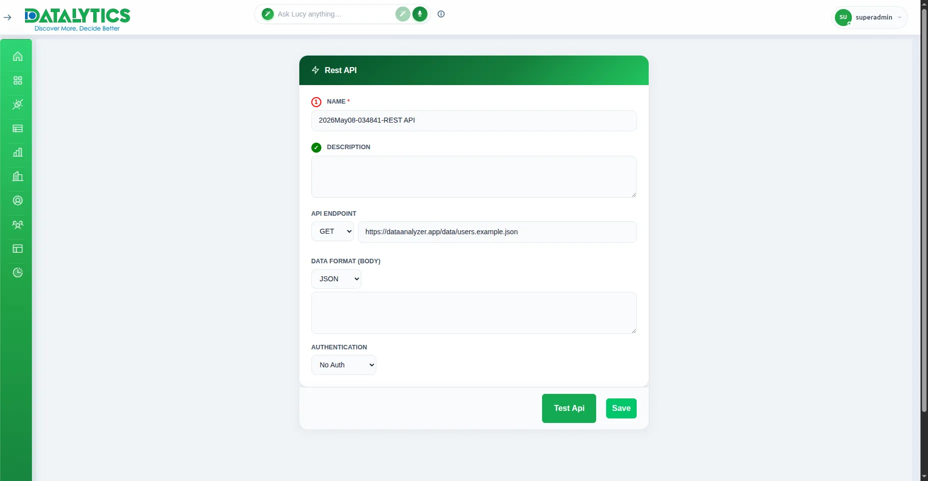 REST API Configuration
